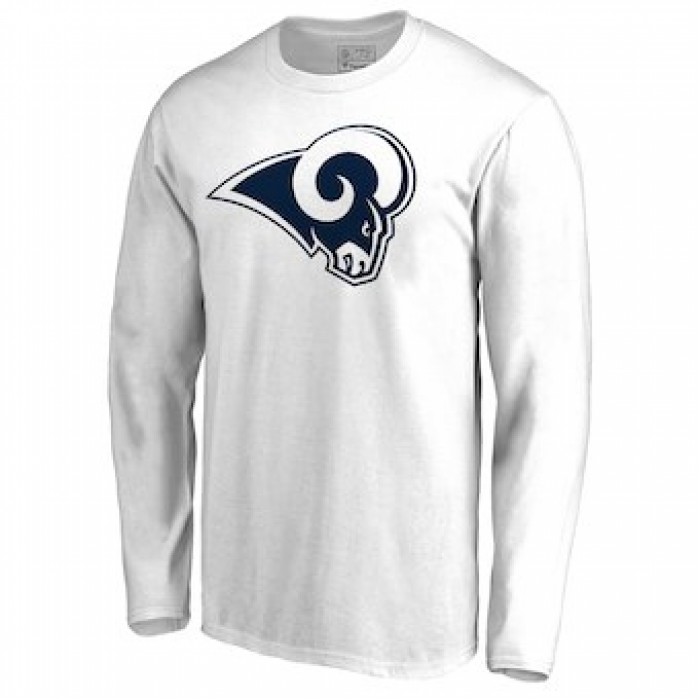 Men's Los Angeles Rams NFL Pro Line by Fanatics Branded White Primary Logo Long-Sleeve T-Shirt