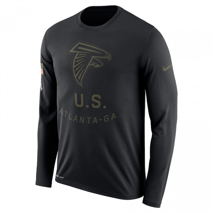 Atlanta Falcons Nike Salute To Service Sideline Legend Performance Long Sleeve T-Shirt Black