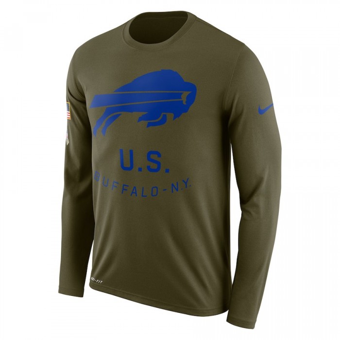 Buffalo Bills Nike Salute To Service Sideline Legend Performance Long Sleeve T-Shirt Olive