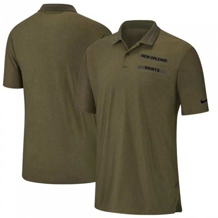 New Orleans Saints Nike Salute to Service Sideline Polo Olive