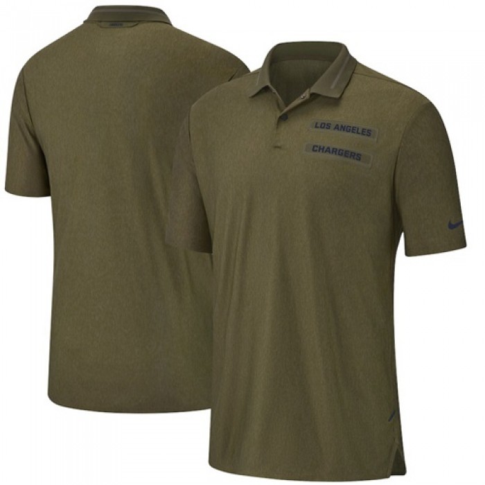 Los Angeles Chargers Nike Salute to Service Sideline Polo Olive