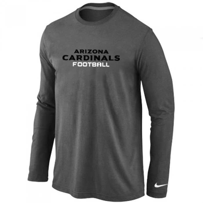 Nike Arizona Cardinals Authentic font Long Sleeve T-Shirt D.Grey