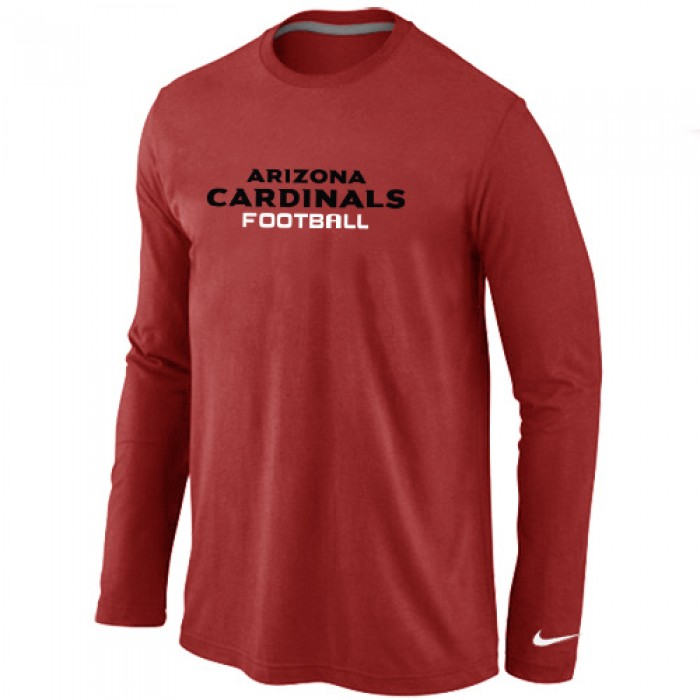 Nike Arizona Cardinals Authentic font Long Sleeve T-Shirt Red