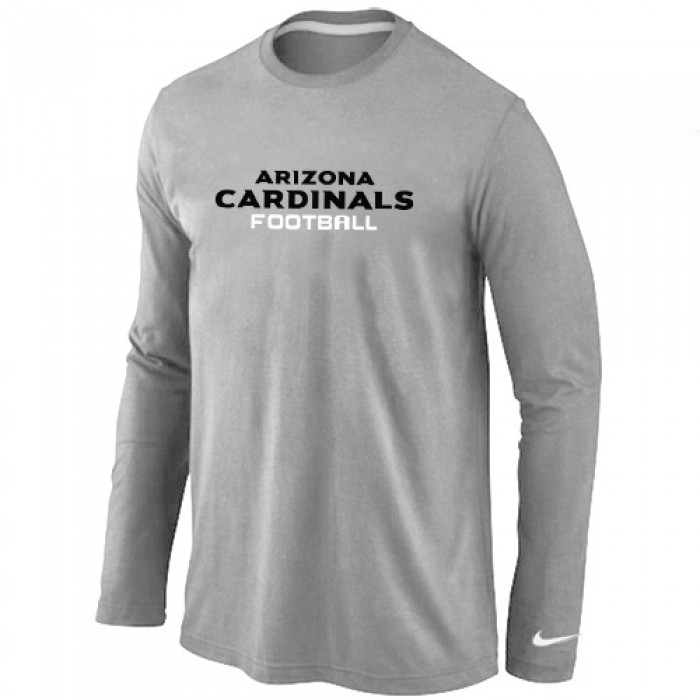 Nike Arizona Cardinals Authentic font Long Sleeve T-Shirt Grey