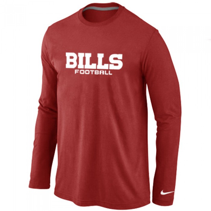Nike Buffalo Bills Authentic font Long Sleeve T-Shirt Red