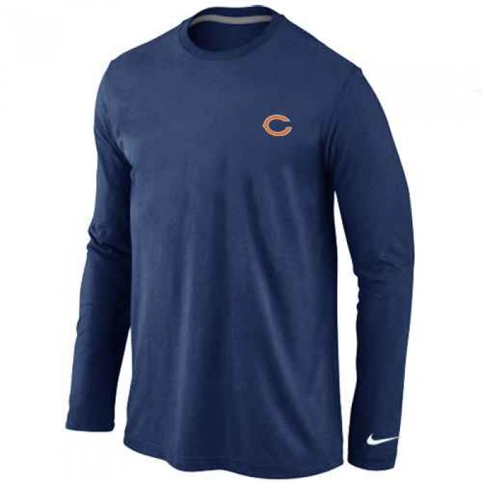Chicago Bears Logo Long Sleeve T-Shirt D.Blue