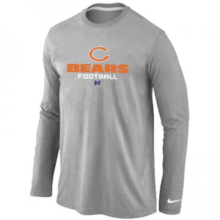 NIKE Chicago Bears Critical Victory Long Sleeve T-Shirt Grey