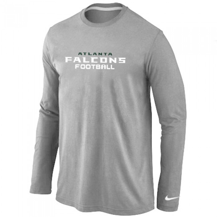 Nike Atlanta Falcons Authentic font Long Sleeve T-Shirt Grey