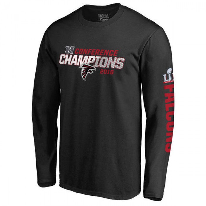 Atlanta Falcons 2016 Conference Champions Black Men's Long Sleeve T-Shirt