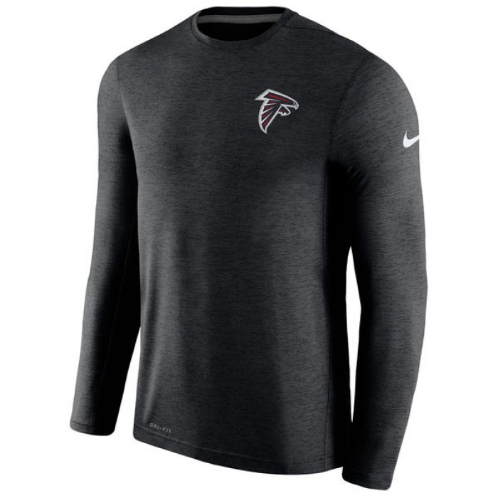Men's Atlanta Falcons Nike Black Coaches Long Sleeve Performance T-Shirt