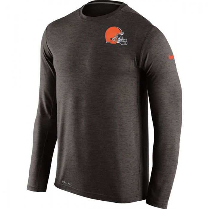 Nike Cleveland Browns Brown Dri-Fit Touch Long Sleeve Performance Men's T-Shirt