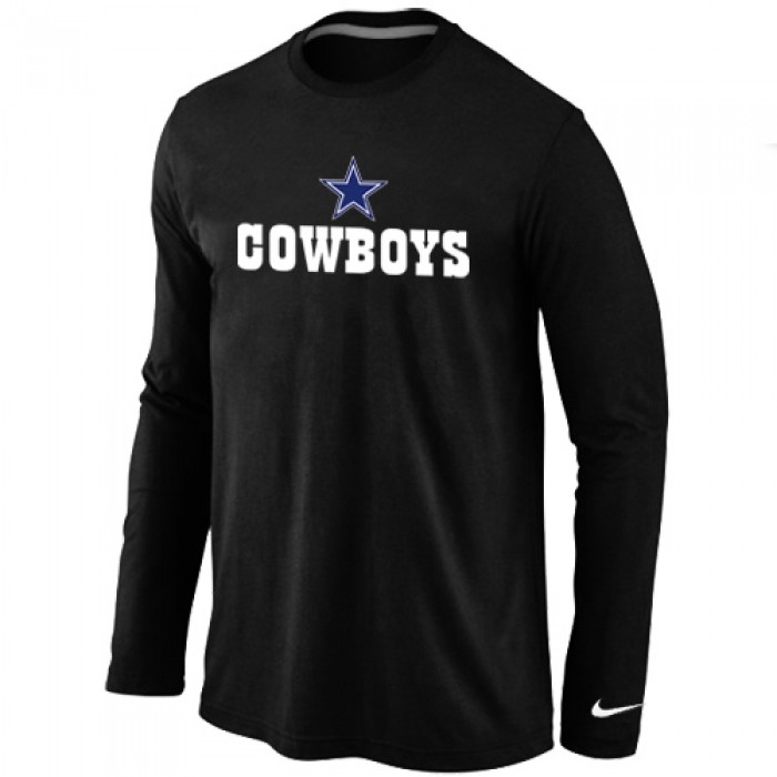 Nike Dallas Cowboys Authentic Logo Long Sleeve T-Shirt Black