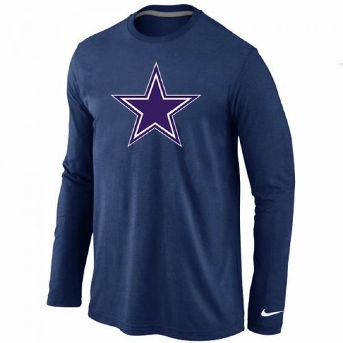 Nike Dallas Cowboys Logo Long Sleeve T-Shirt D.Blue