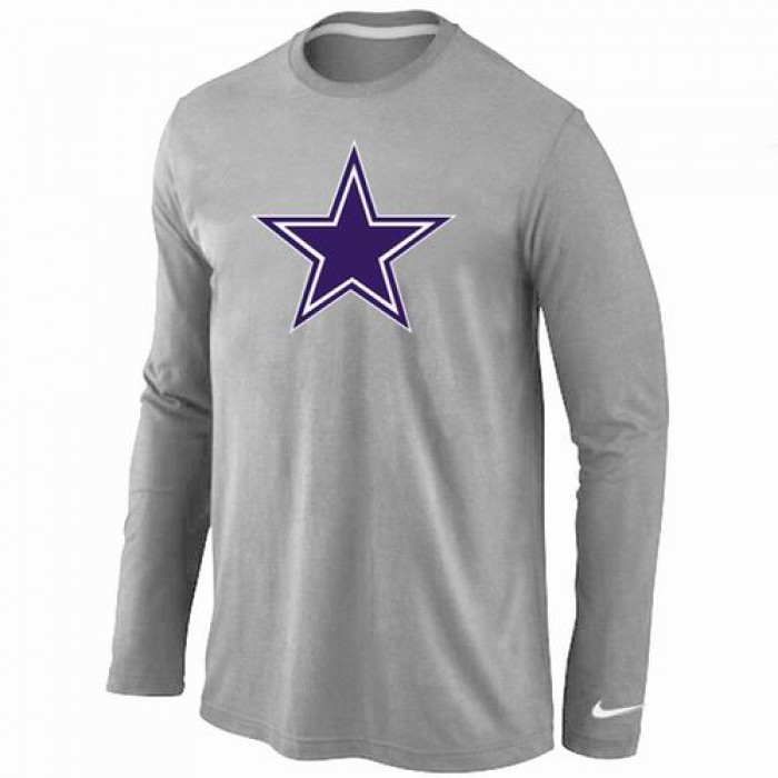 Nike Dallas Cowboys Logo Long Sleeve T-Shirt Grey