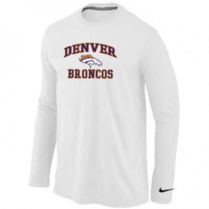 Nike Denver Broncos Heart & Soul Long Sleeve T-Shirt White