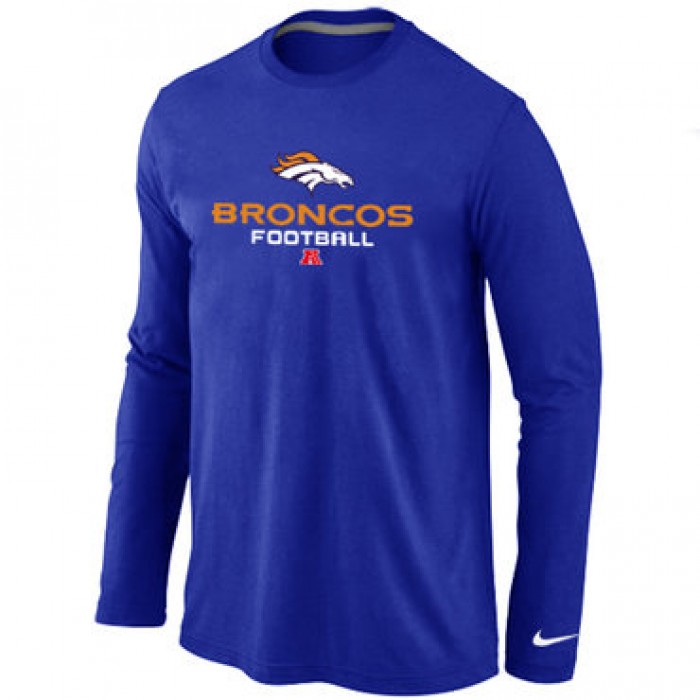 NIKE Denver Broncos Critical Victory Long Sleeve T-Shirt Blue