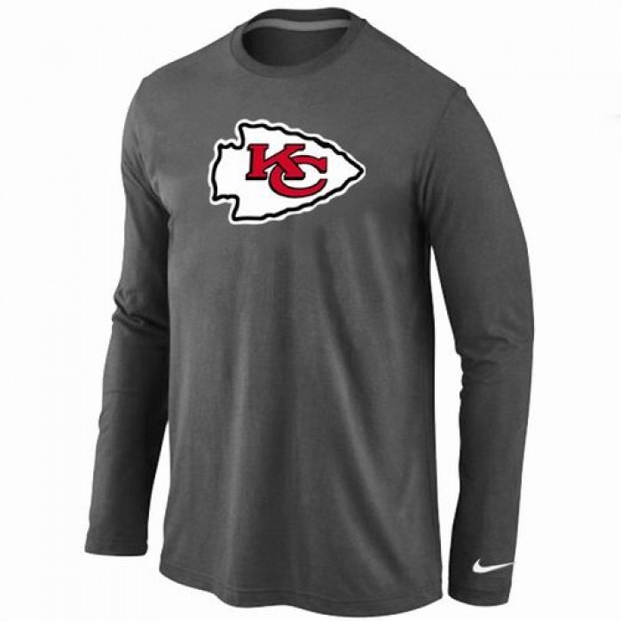 Nike Kansas City Chiefs Logo Long Sleeve T-Shirt D.Grey