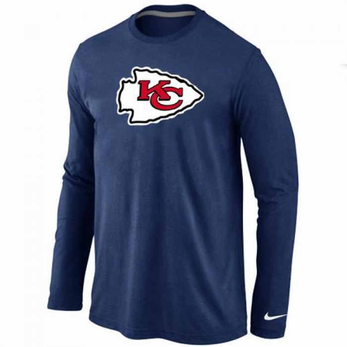Nike Kansas City Chiefs Logo Long Sleeve T-Shirt D.Blue