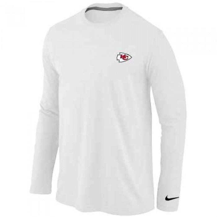 Kansas City Chiefs Logo Long Sleeve T-Shirt White