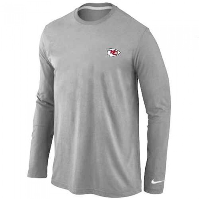 Kansas City Chiefs Logo Long Sleeve T-Shirt Grey