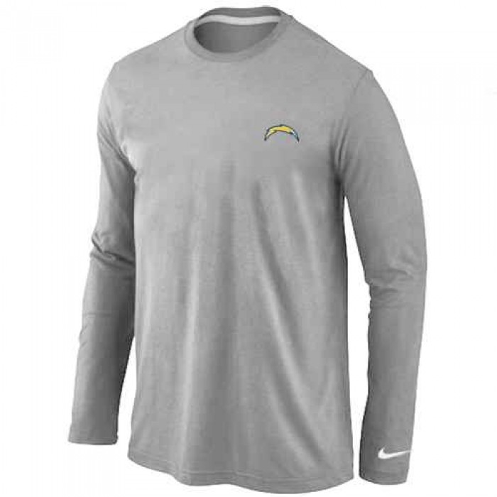 San Diego Chargers Logo Long Sleeve T-Shirt Grey