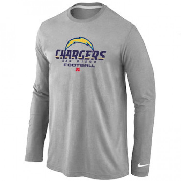 Nike San Diego Chargers Critical Victory Long Sleeve T-Shirt Grey