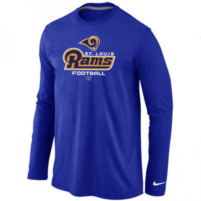 NIKE St.Louis Rams Critical Victory Long Sleeve T-Shirt Blue
