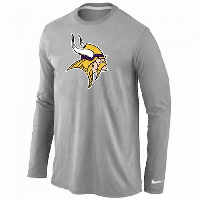 Nike Minnesota Vikings Logo Long Sleeve T-Shirt Grey