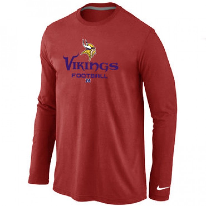 NIKE Minnesota Vikings Critical Victory Long Sleeve T-Shirt RED