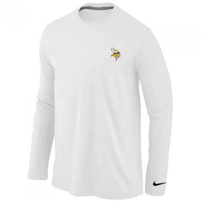 Minnesota Vikings Logo Long Sleeve T-Shirt White