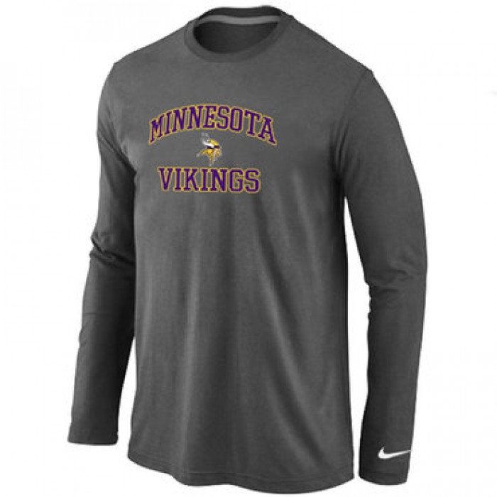 Nike Minnesota Vikings Heart & Soul Long Sleeve T-Shirt D.Grey