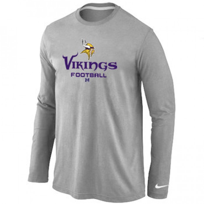 NIKE Minnesota Vikings Critical Victory Long Sleeve T-Shirt Grey