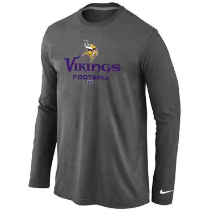 NIKE Minnesota Vikings Critical Victory Long Sleeve T-Shirt D.Grey