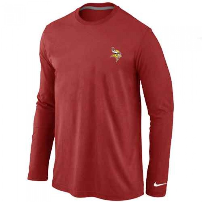 Minnesota Vikings Logo Long Sleeve T-Shirt Red