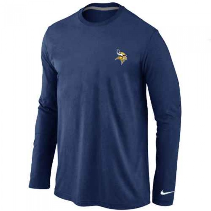 Minnesota Vikings Logo Long Sleeve T-Shirt D.Blue