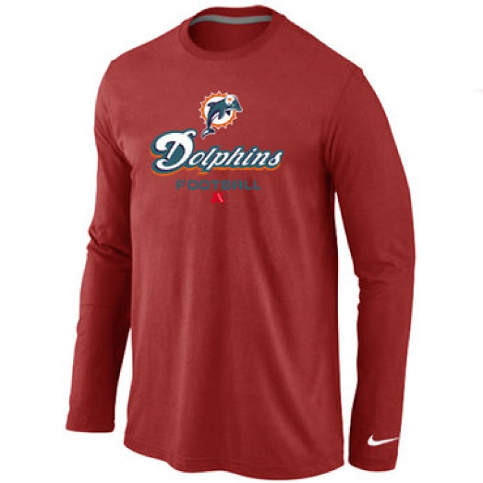 NIKE Miami Dolphins Critical Victory Long Sleeve T-Shirt RED