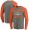 Miami Dolphins NFL Pro Line by Fanatics Branded Timeless Collection Antique Stack Long Sleeve Tri-Blend Raglan T-Shirt Ash