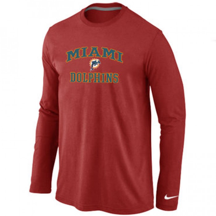 Nike Miami Dolphins Heart & Soul Long Sleeve T-Shirt RED