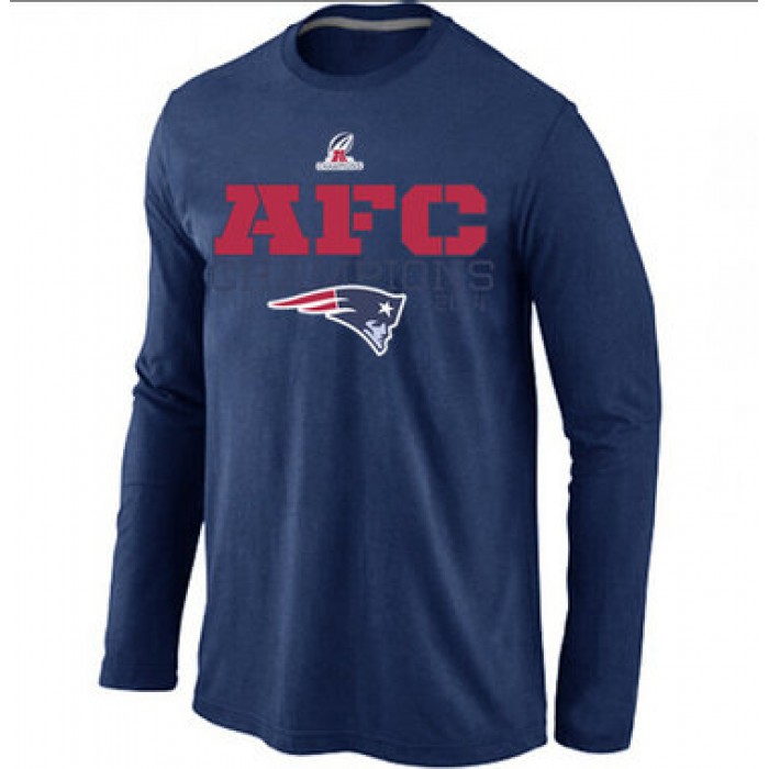 Nike Patriots D.Blue Long Sleeve Men T-Shirts