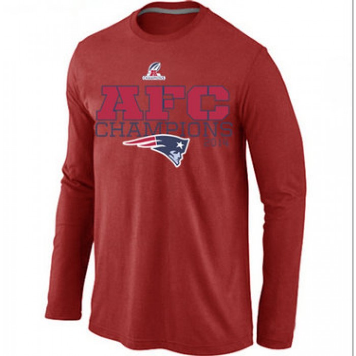 Nike Patriots Red Long Sleeve Men T-Shirts