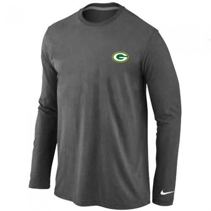 Green Bay Packers Sideline Legend Authentic Logo Long Sleeve T-Shirt D.Grey