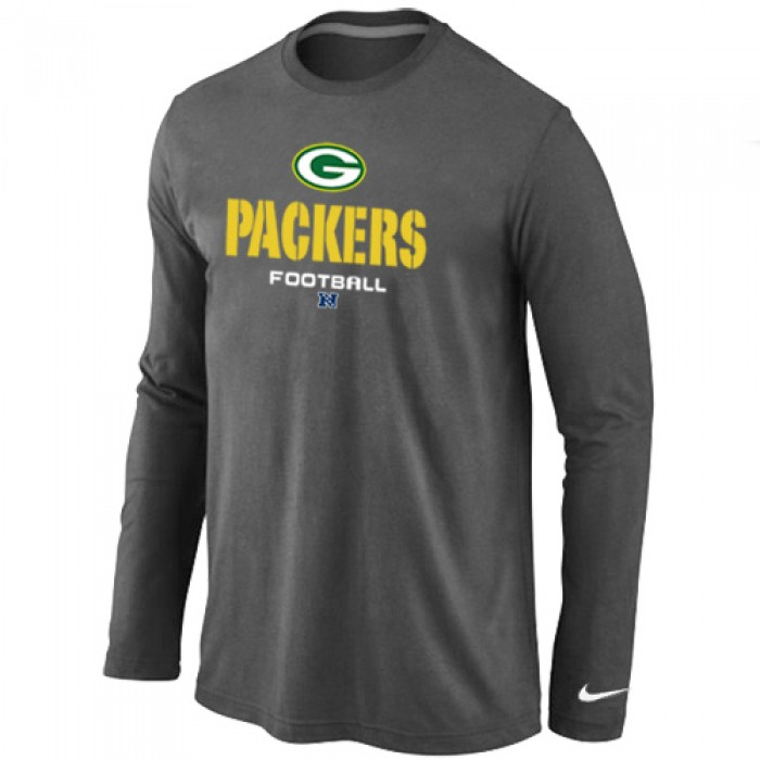 Nike Green Bay Packers Critical Victory Long Sleeve T-Shirt D.Grey