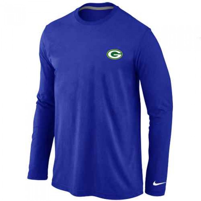 Green Bay Packers Sideline Legend Authentic Logo Long Sleeve T-Shirt Blue