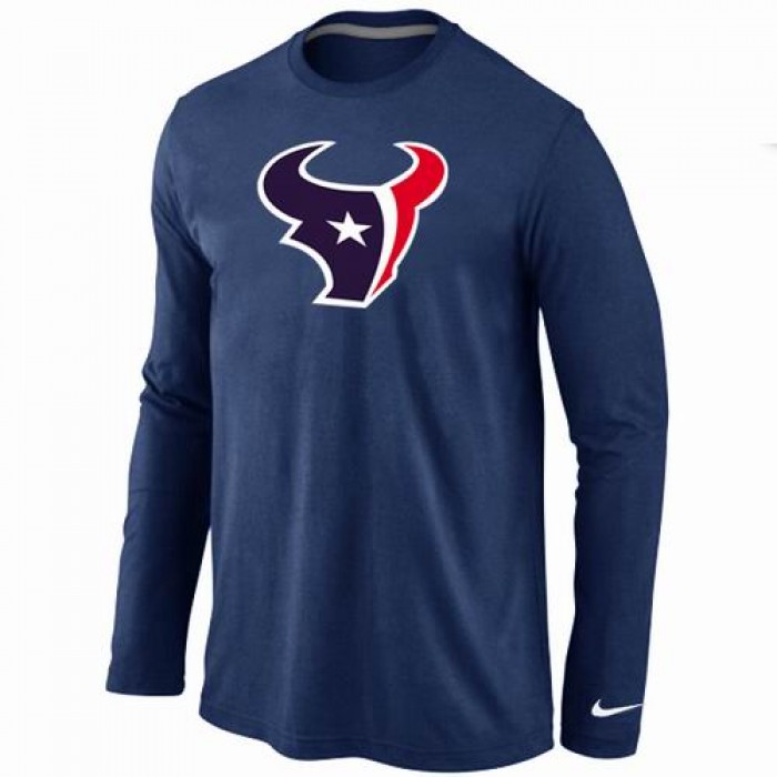 Nike Houston Texans Logo Long Sleeve T-Shirt D.Blue