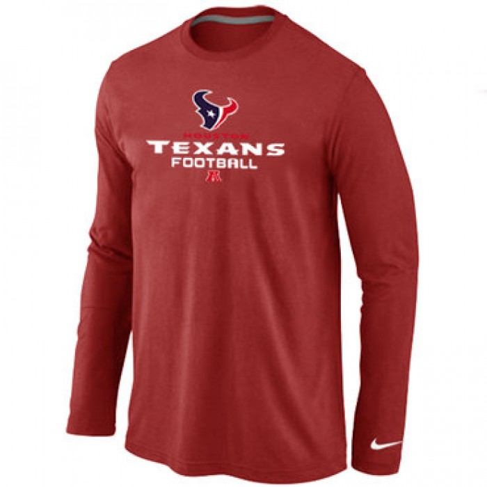 Nike Houston Texans Critical Victory Long Sleeve T-Shirt RED
