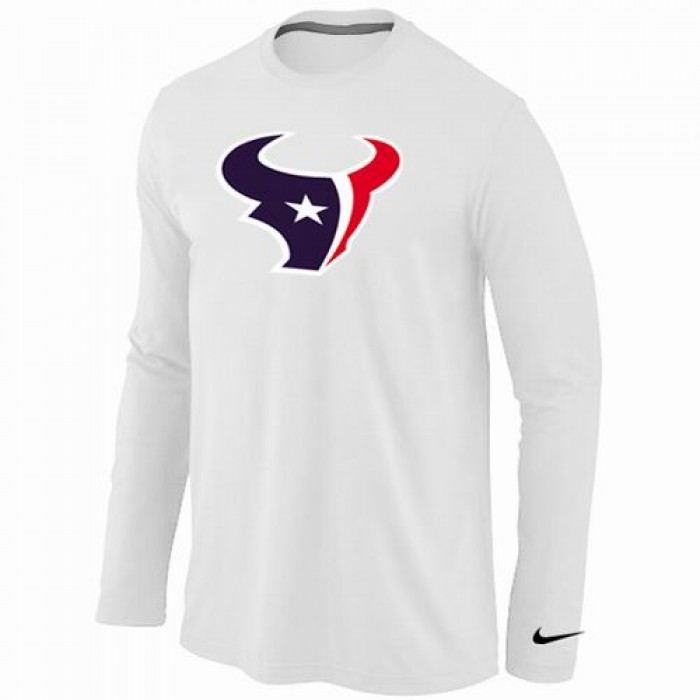 Nike Houston Texans Logo Long Sleeve T-Shirt WHITE