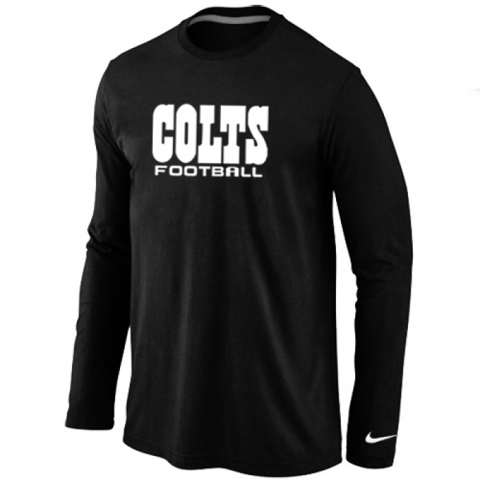 Nike Indianapolis Colts Authentic font Long Sleeve T-Shirt Black