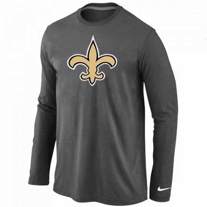 Nike New Orleans Saints Logo Long Sleeve T-Shirt D.grey
