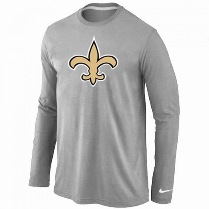 Nike New Orleans Saints Logo Long Sleeve T-Shirt Grey