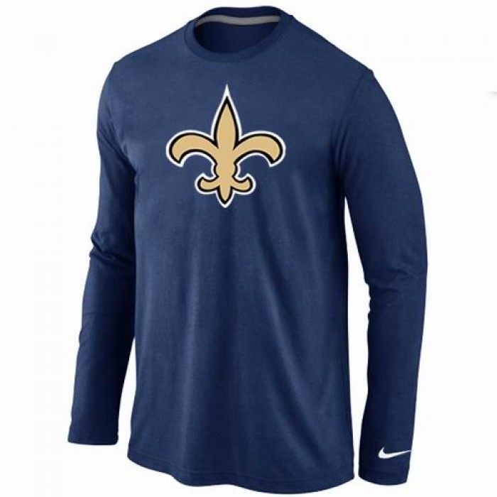 Nike New Orleans Saints Logo Long Sleeve T-Shirt D.Blue